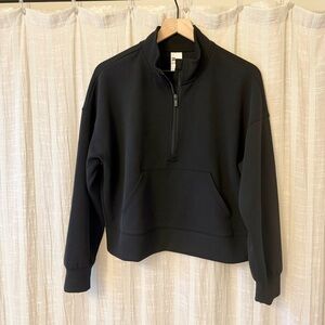 All in Motion Ribbed Black Quarter Zip L